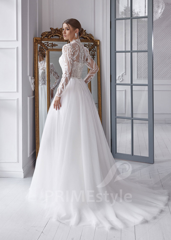 Luxusné tylové svadobné šaty LS809