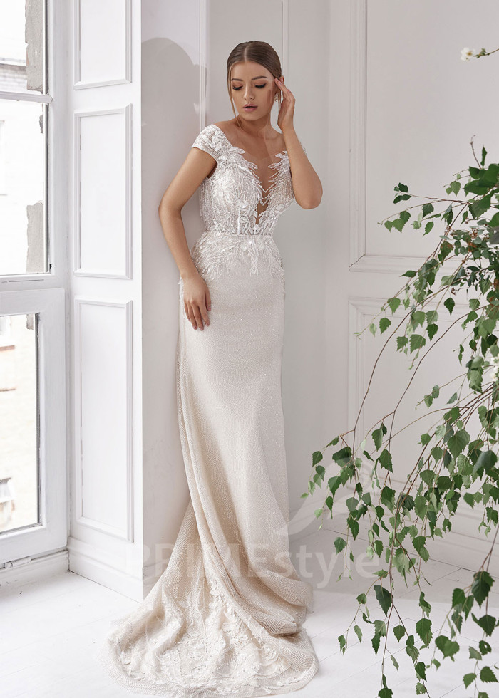 Luxusné trblietavé svadobné šaty LS810