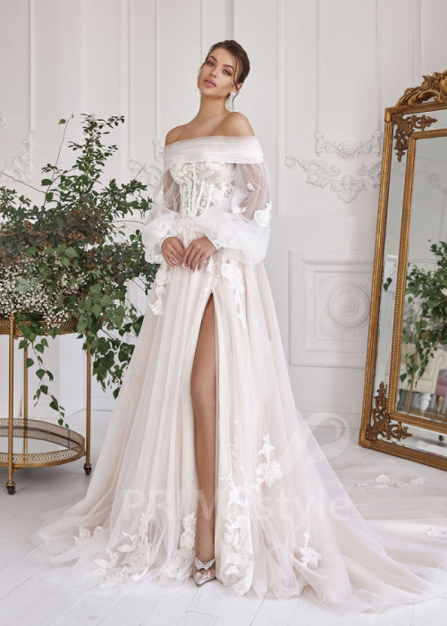 Luxusné extravagantné svadobné šaty LS812