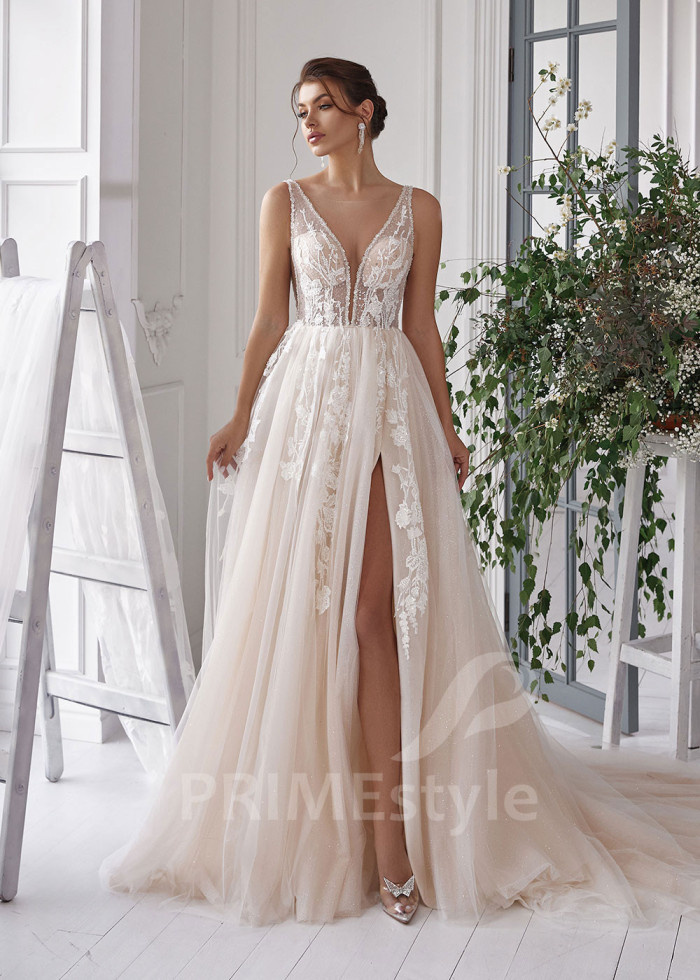 Luxusné extravagantné svadobné šaty LS816