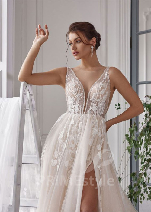 Luxusné extravagantné svadobné šaty LS816 2