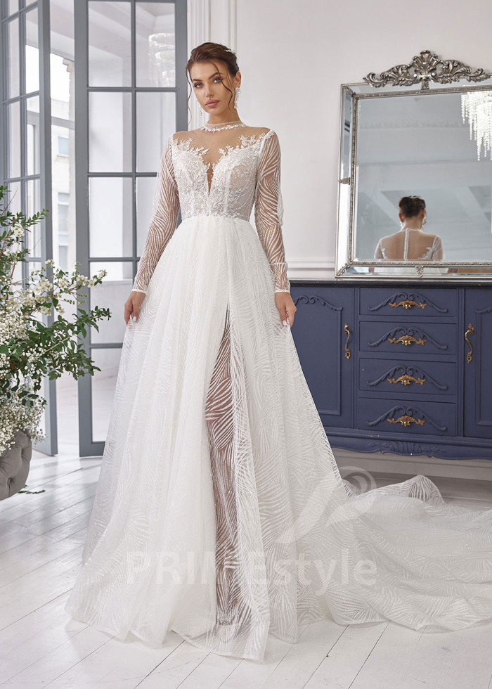 Luxusné tylové svadobné šaty LS820