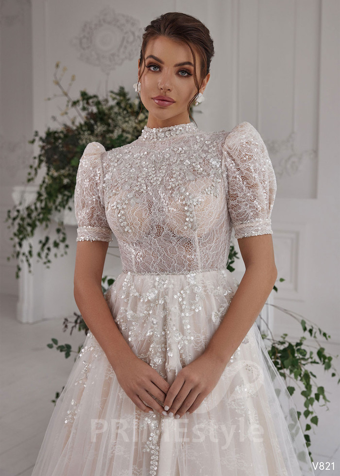 Luxusné princeznovské svadobné šaty LS821