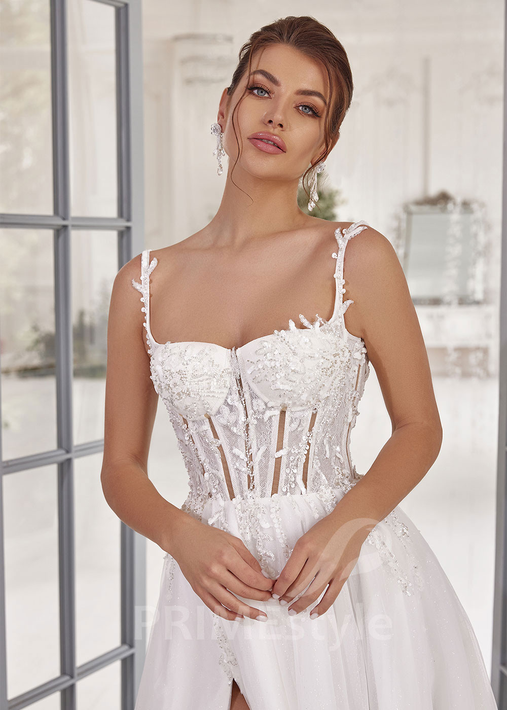 Extravagantné sexy svadobné šaty LS826