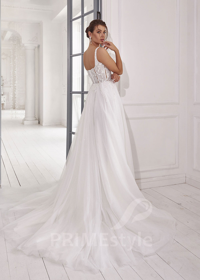 Extravagantné sexy svadobné šaty LS826