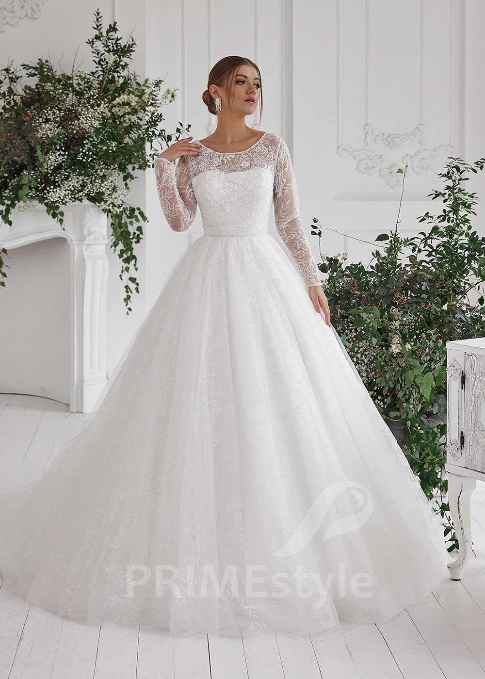 Elegantné princeznovské svadobné šaty LS827