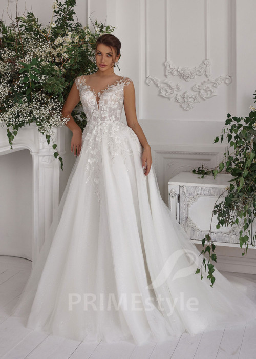 Elegantné princeznovské svadobné šaty LS830