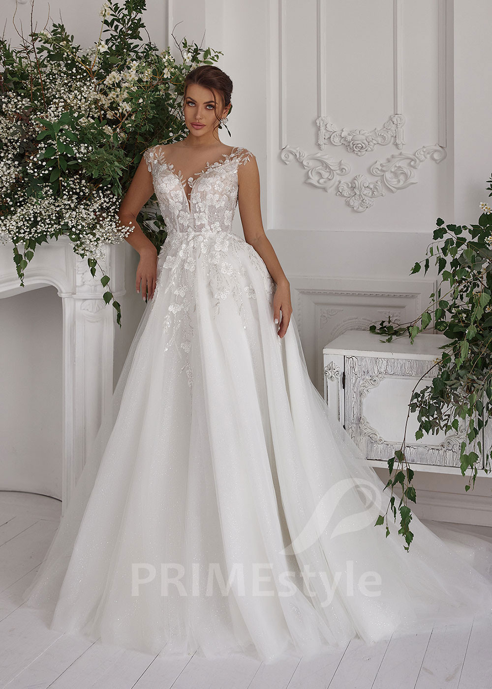 Elegantné princeznovské svadobné šaty LS830
