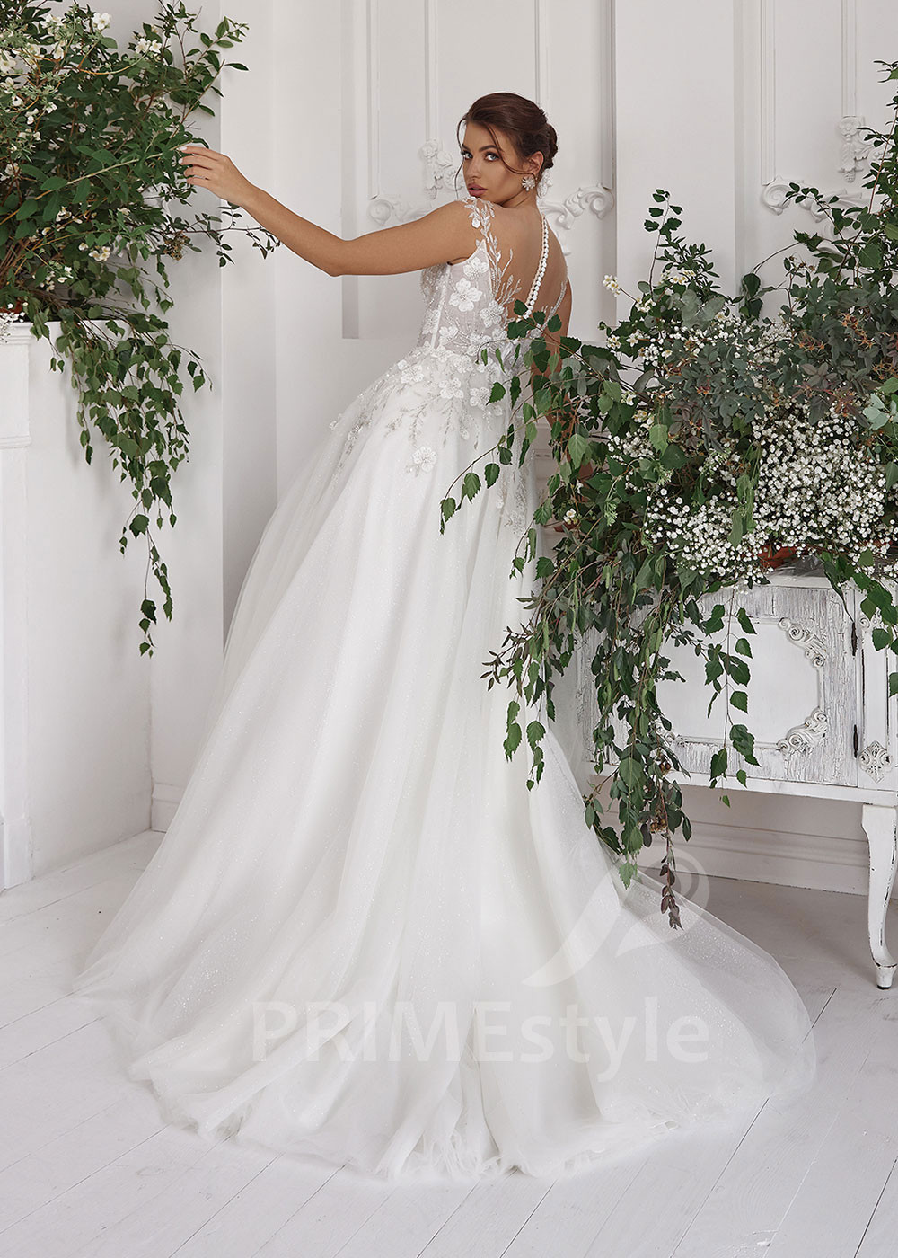 Elegantné princeznovské svadobné šaty...