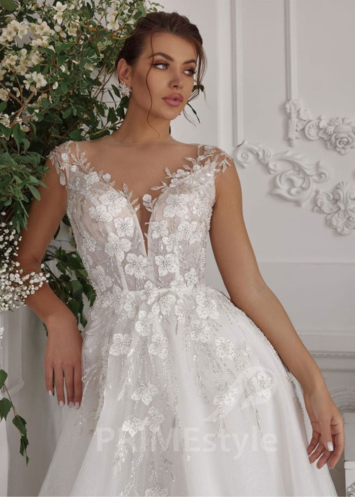 Elegantné princeznovské svadobné šaty LS830