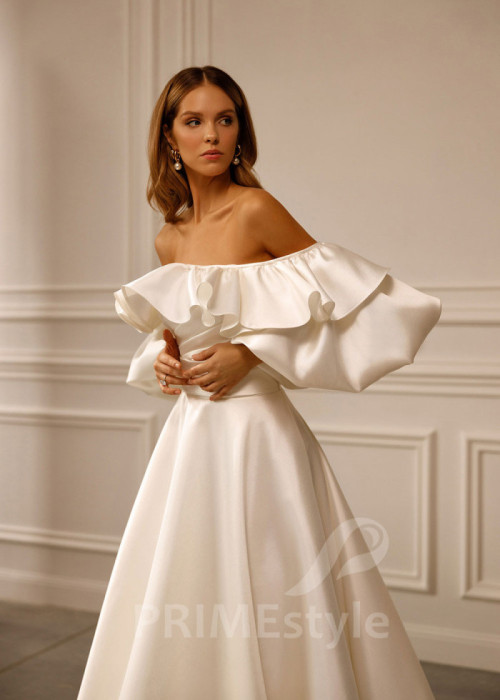 Hladké minimalistické svadobné šaty Camila 2