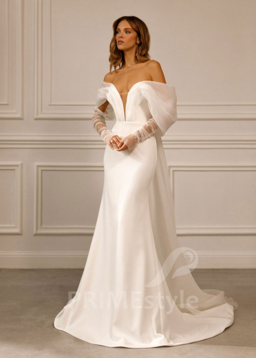 Extravagantné úzke svadobné šaty Freya