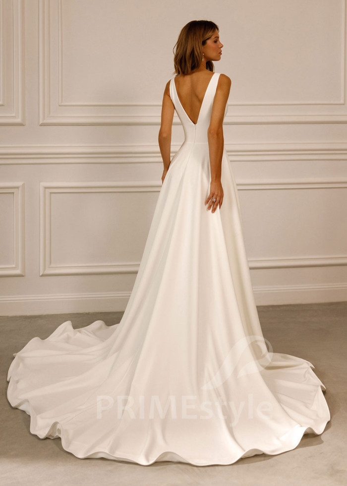 Elegantné jednoduché svadobné šaty Mary