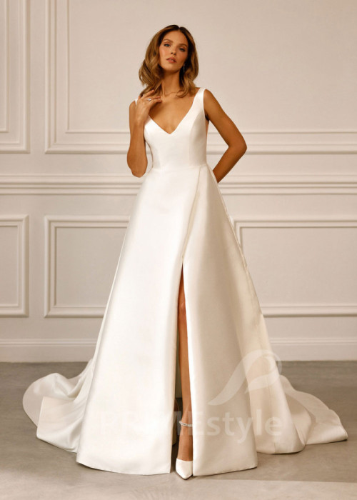 Jednoduché elegantné svadobné šaty Naomi