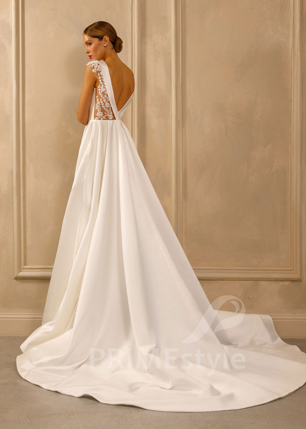 Elegantné saténove svadobné šaty Rose