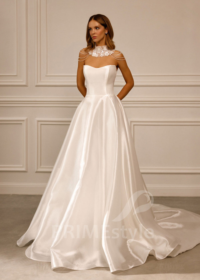 Luxusné minimalistické svadobné šaty Vivian