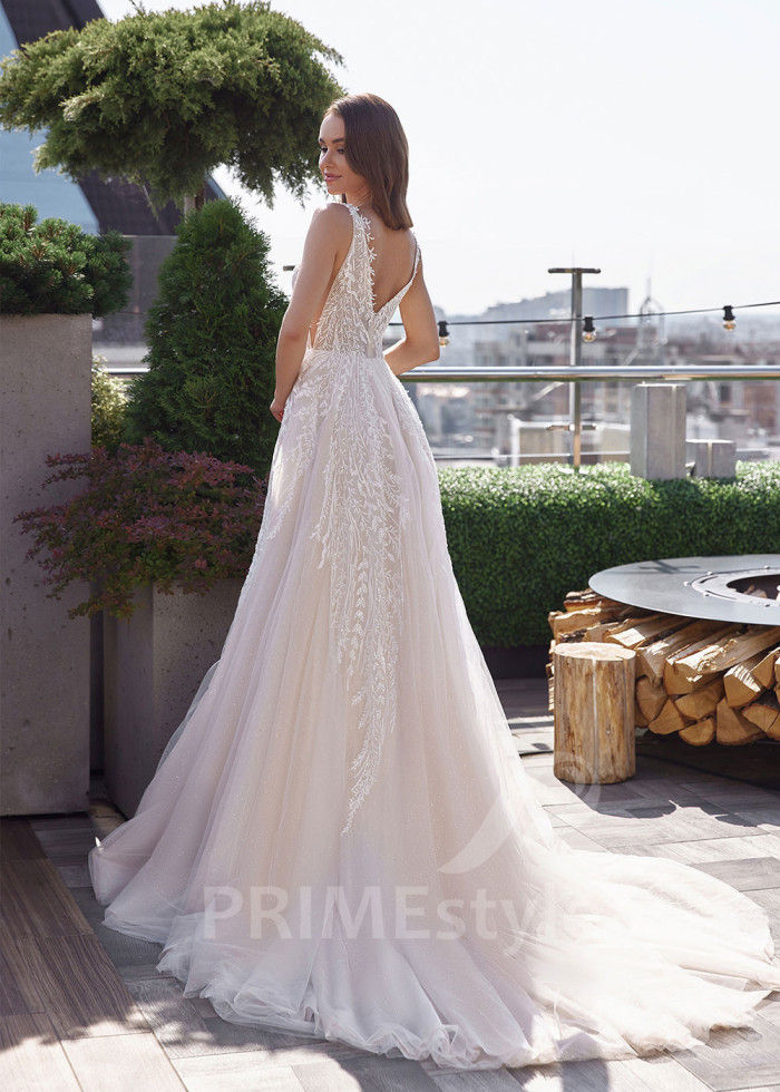 Luxusné čipkované svadobné šaty LC2502