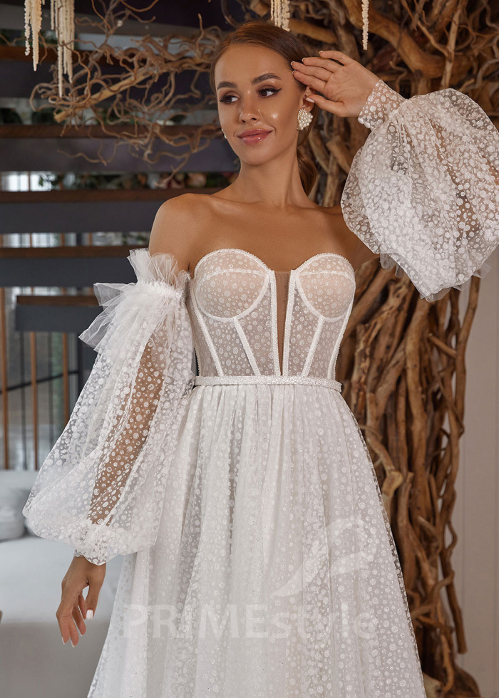 Extravagantné tylové svadobné šaty LC2507