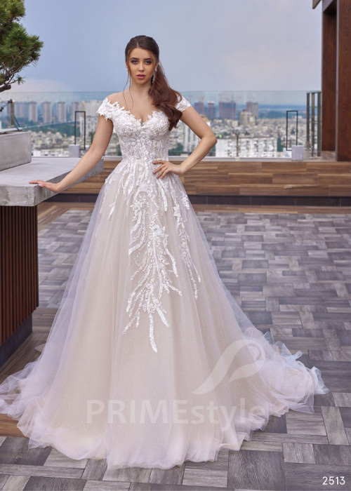 Luxusné čipkované svadobné šaty LC2513