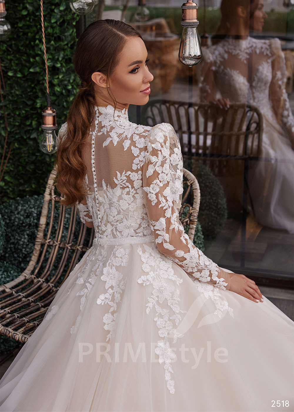 Luxusné kvetované svadobné šaty LC2518