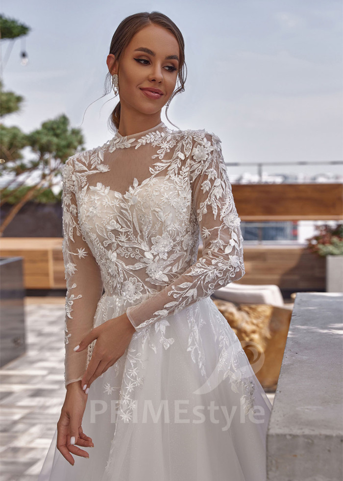 Elegantné tylové svadobné šaty LC2521