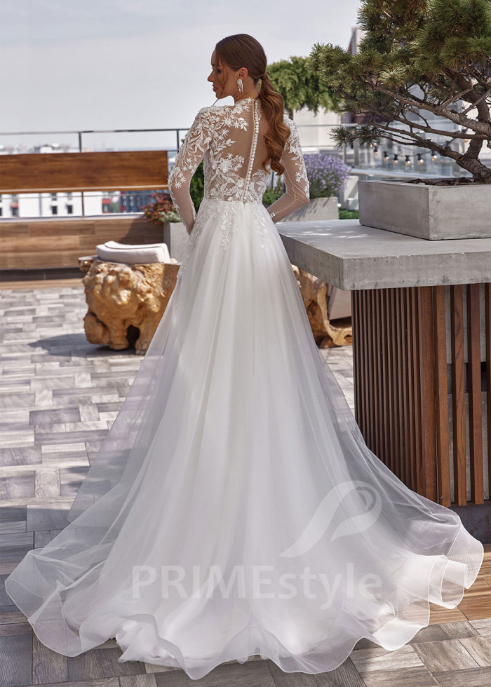 Elegantné tylové svadobné šaty LC2521