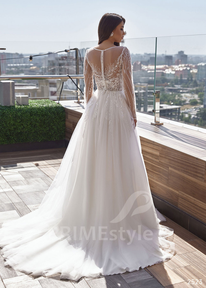 Extravagantné trblietavé svadobné šaty LC2523