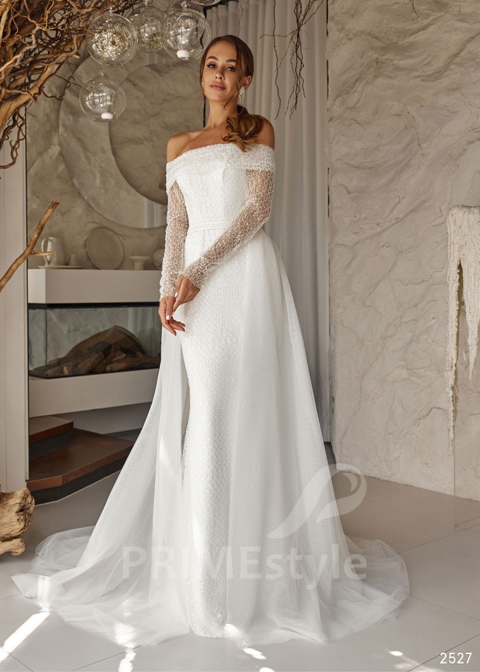 Elegantné trblietavé svadobné šaty LC2527