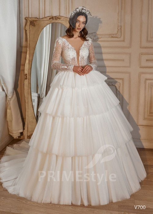 Luxusné princeznovské svadobné šaty LS700