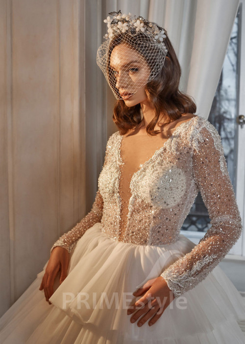 Luxusné princeznovské svadobné šaty LS700 2