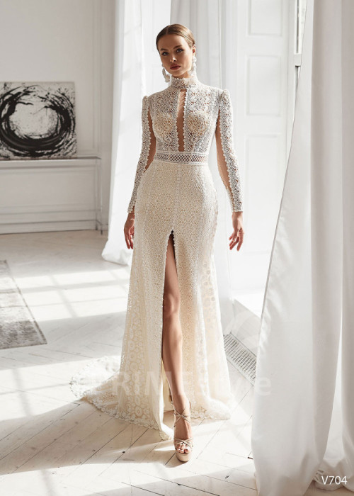 Luxusné boho svadobné šaty LS704