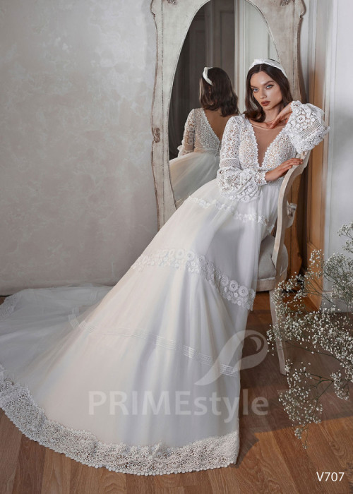 Luxusné boho svadobné šaty LS707 2