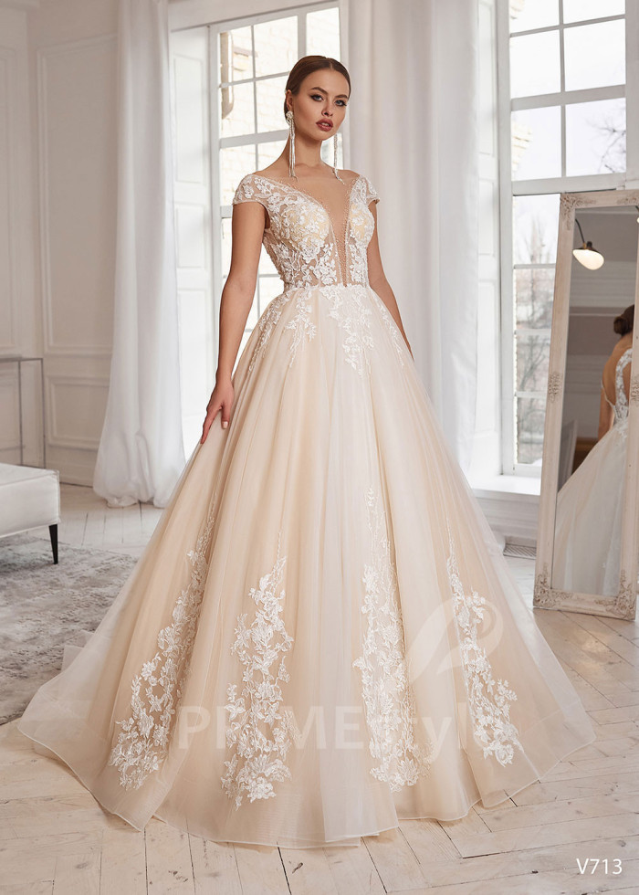 Luxusné princeznovské svadobné šaty LS713