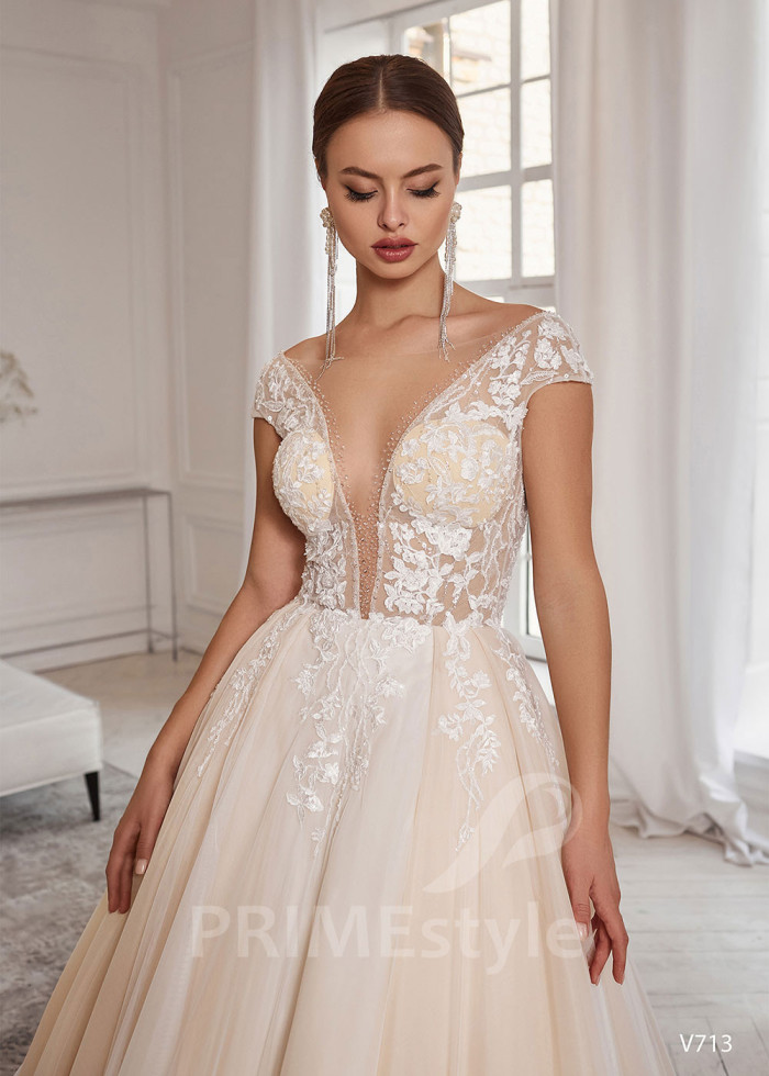 Luxusné princeznovské svadobné šaty LS713