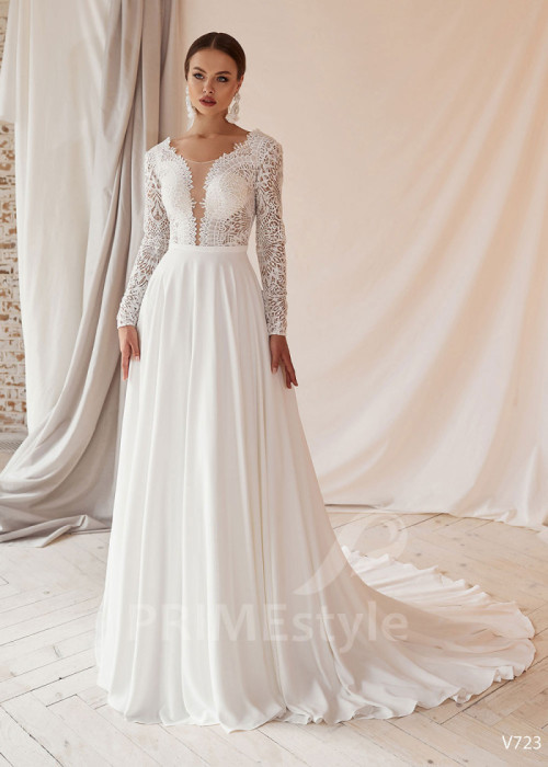 Elegantné boho svadobné šaty LS723