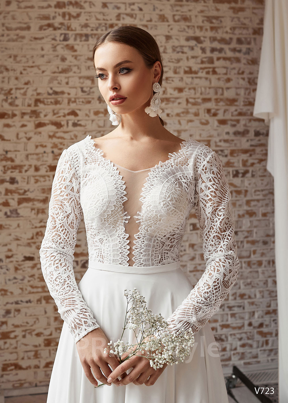 Elegantné boho svadobné šaty LS723