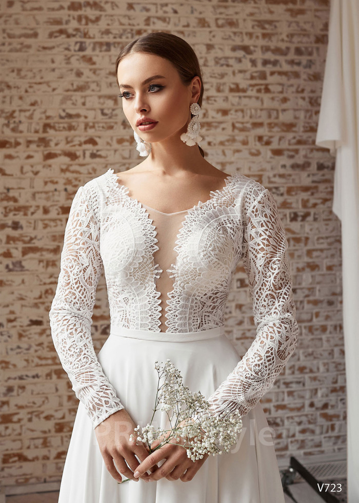 Elegantné boho svadobné šaty LS723