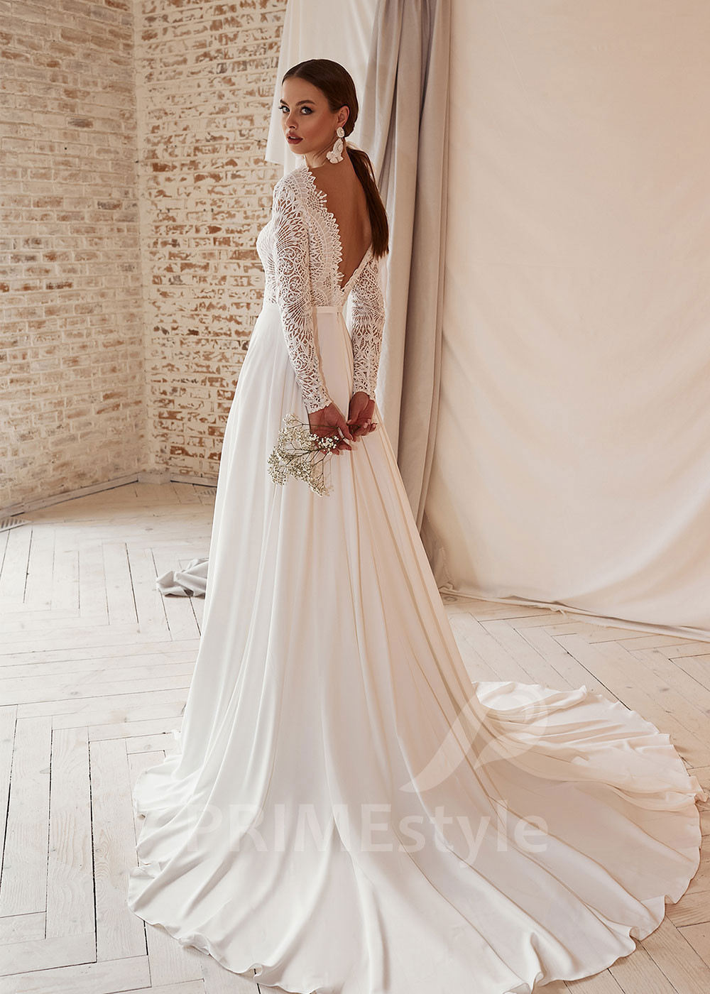 Elegantné boho svadobné šaty LS723