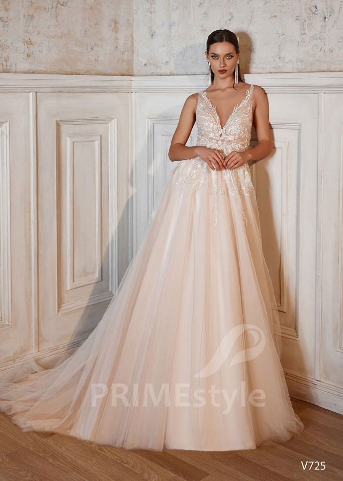 Luxusné čipkované svadobné šaty LS725