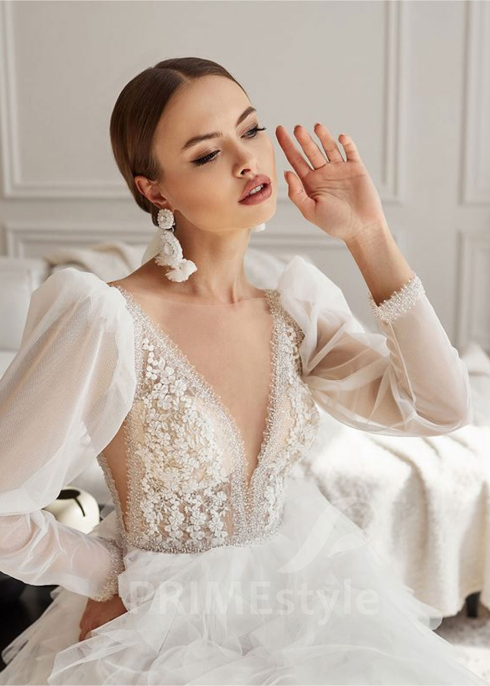 Luxusné romantické svadobné šaty LS726