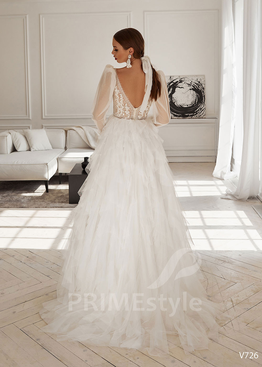 Luxusné romantické svadobné šaty LS726