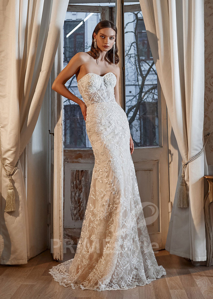 Extravagantné celočipkované svadobné šaty LS730