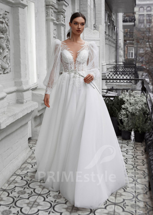 Luxusné princeznovské svadobné šaty LS731