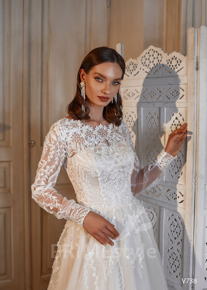 Luxusné princeznovské svadobné šaty LS738