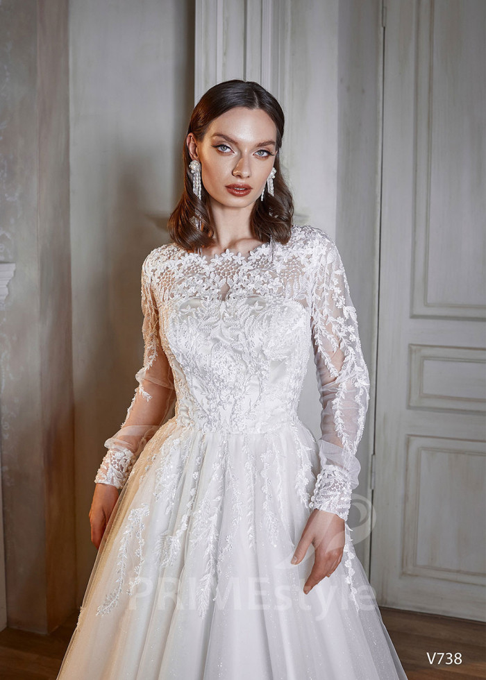 Luxusné princeznovské svadobné šaty LS738