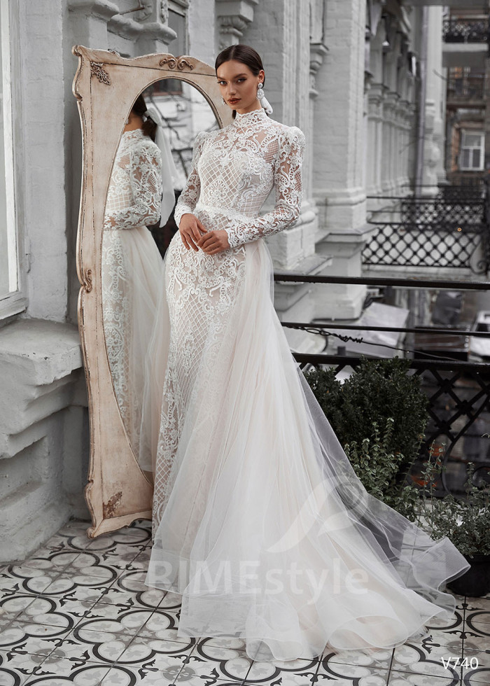 Exkluzívne úzke svadobné šaty LS740