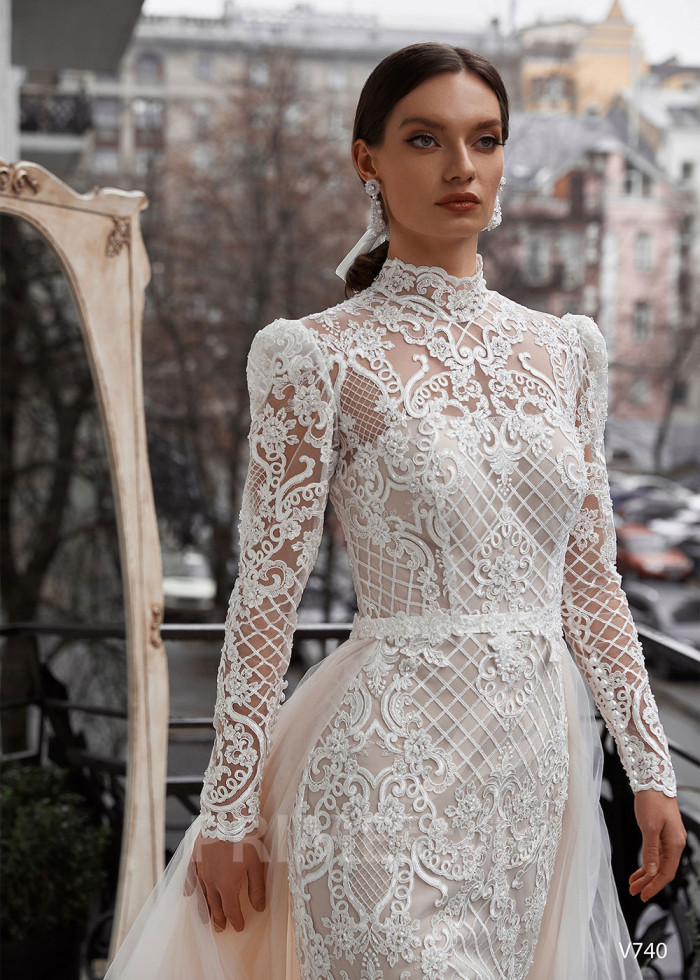 Exkluzívne úzke svadobné šaty LS740