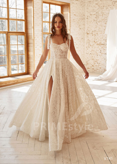 Luxusné celočipkované svadobné šaty LS741