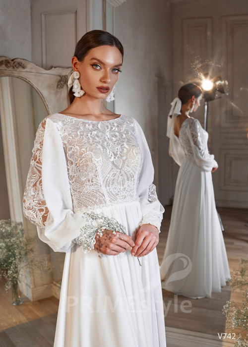 Exkluzívne boho svadobné šaty LS742 2