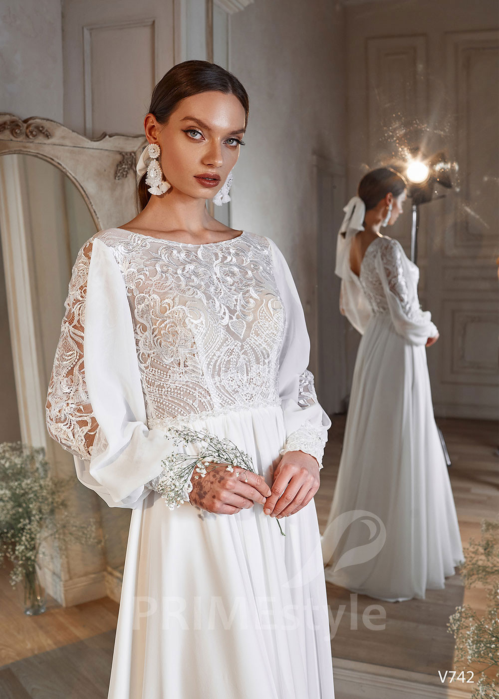 Exkluzívne boho svadobné šaty LS742